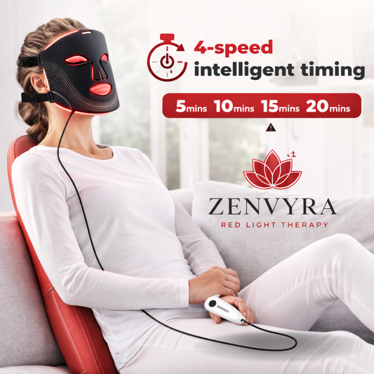 Zenvyra LED Red Light Therapy Mask – Rechargeable Silicone Facial Treatment