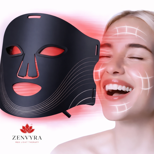 Zenvyra LED Red Light Therapy Mask – Rechargeable Silicone Facial Treatment
